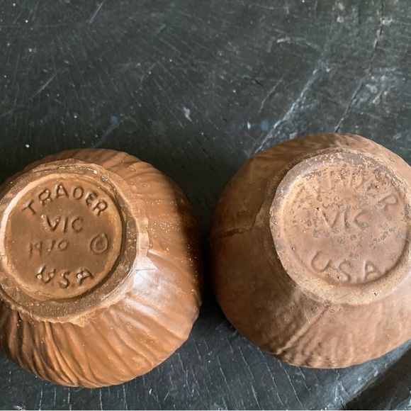 🌞🌴🌴Party Time! Six Vintage Trader Vic Coconut Mugs! - Picture 6 of 11